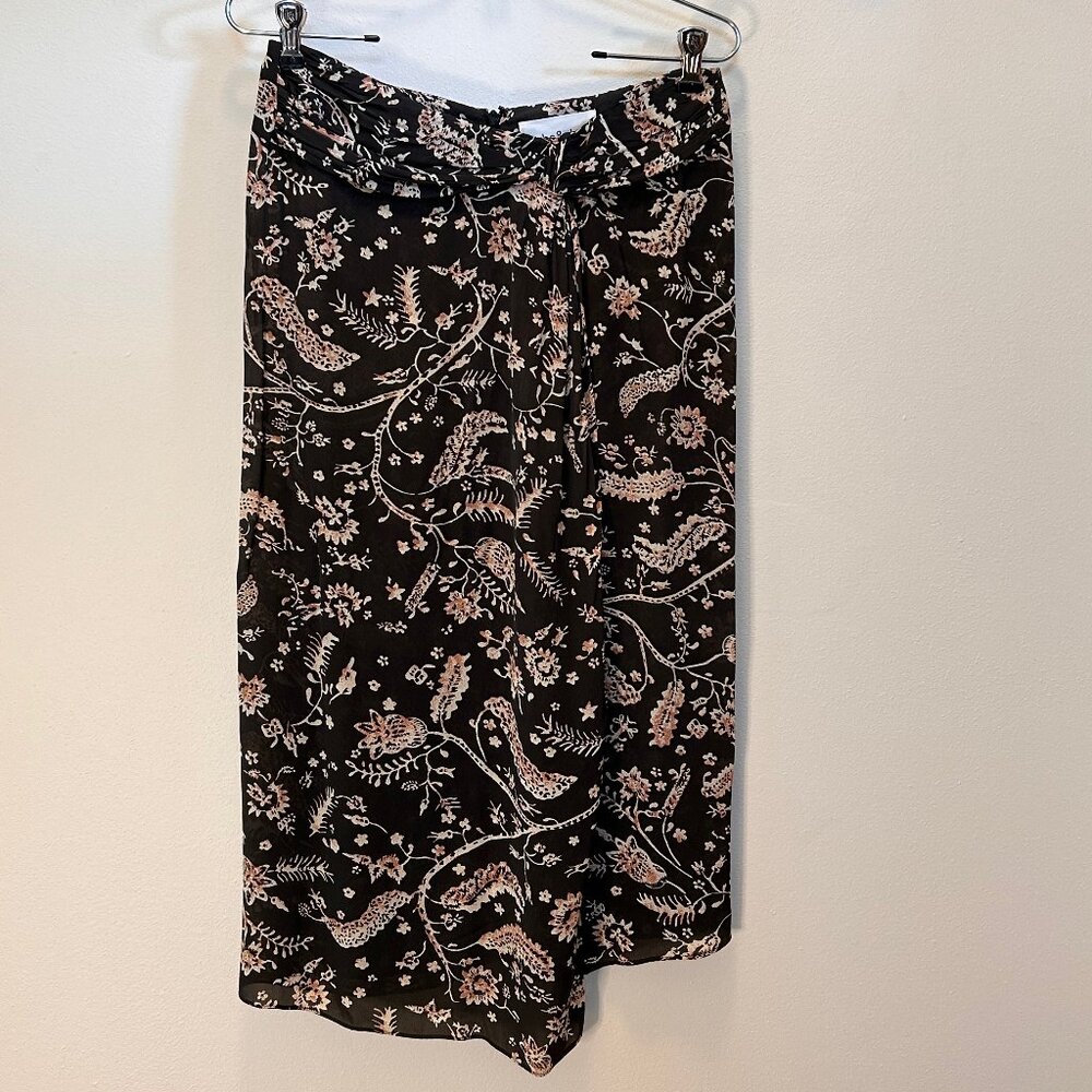 Ba&sh brown silk skirt, size 3 (US 8)